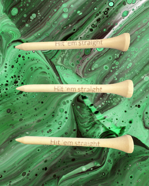 Golf Bag Tag with Wooden Tees Set (With your Design)