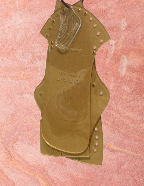 Acrylic quilted sneaker template