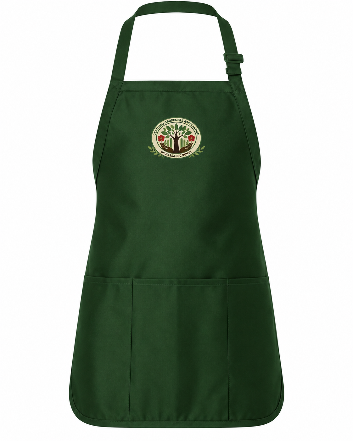 Full-Length Apron with Pouch Pocket (Printed. Embroidered +$3)