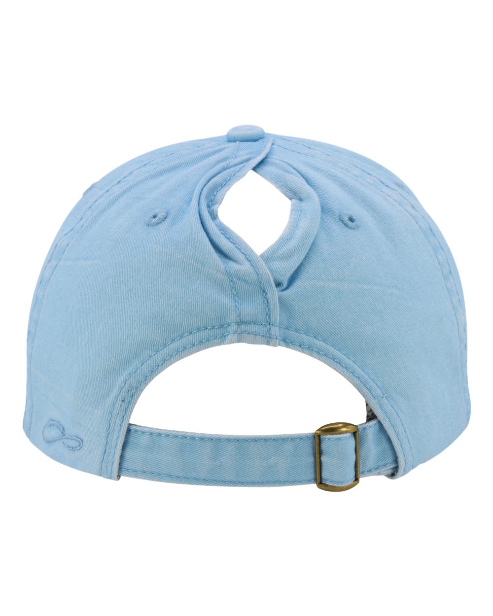 WGANJ embroidered cap - Pigment-Dyed with Fashion Undervisor / Ponytail back