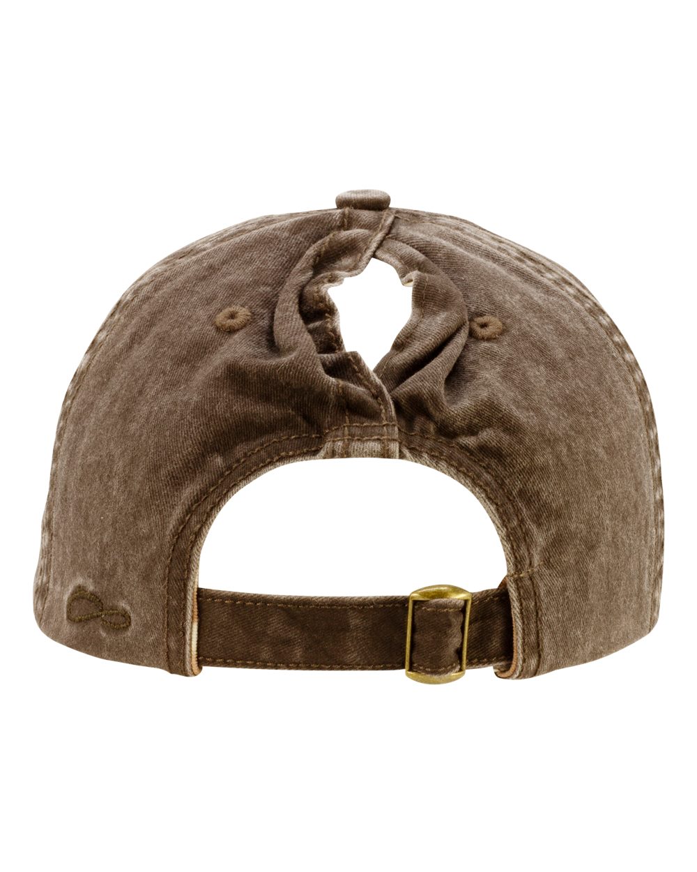 WGANJ embroidered cap - Pigment-Dyed with Fashion Undervisor / Ponytail back