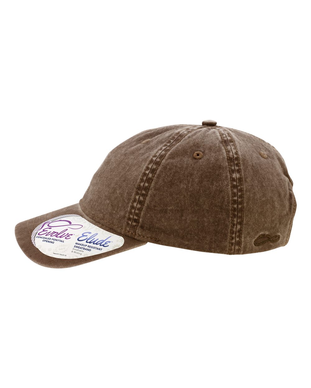 WGANJ embroidered cap - Pigment-Dyed with Fashion Undervisor / Ponytail back