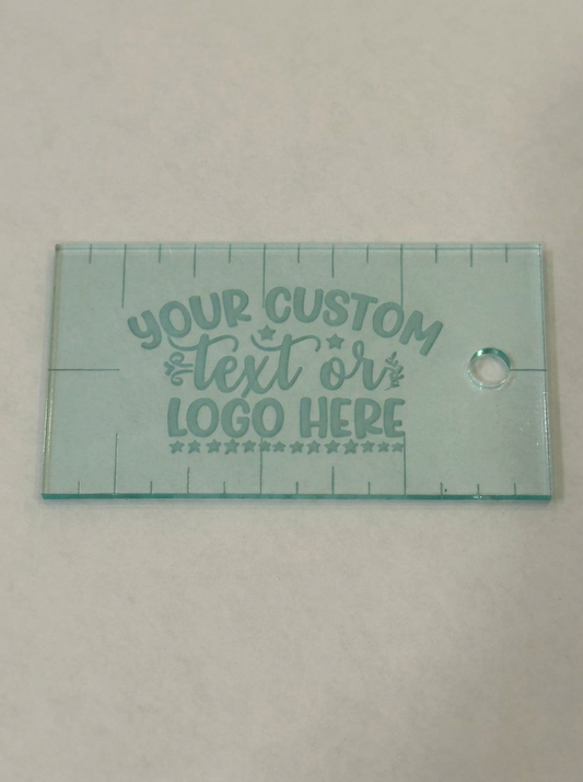 Acrylic Business Card-Sized Ruler Keychain